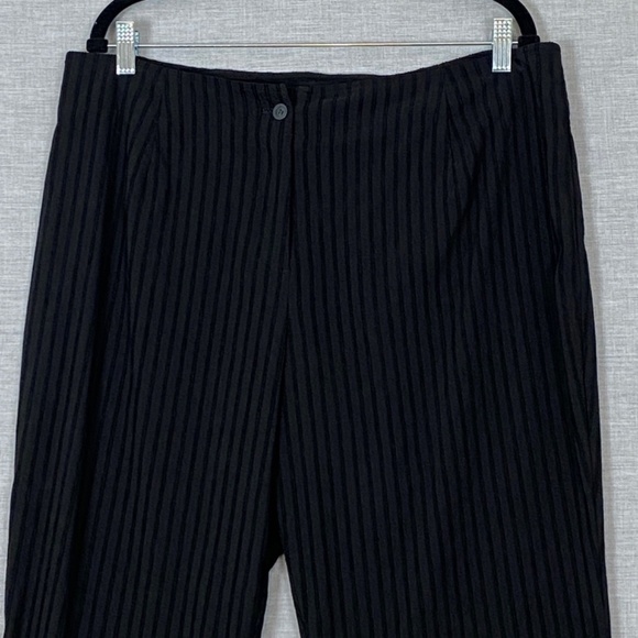 J Jill Stretch Pants Womens 18 Raised Stripe High Rise Loose Fit Straight Leg - Picture 4 of 13